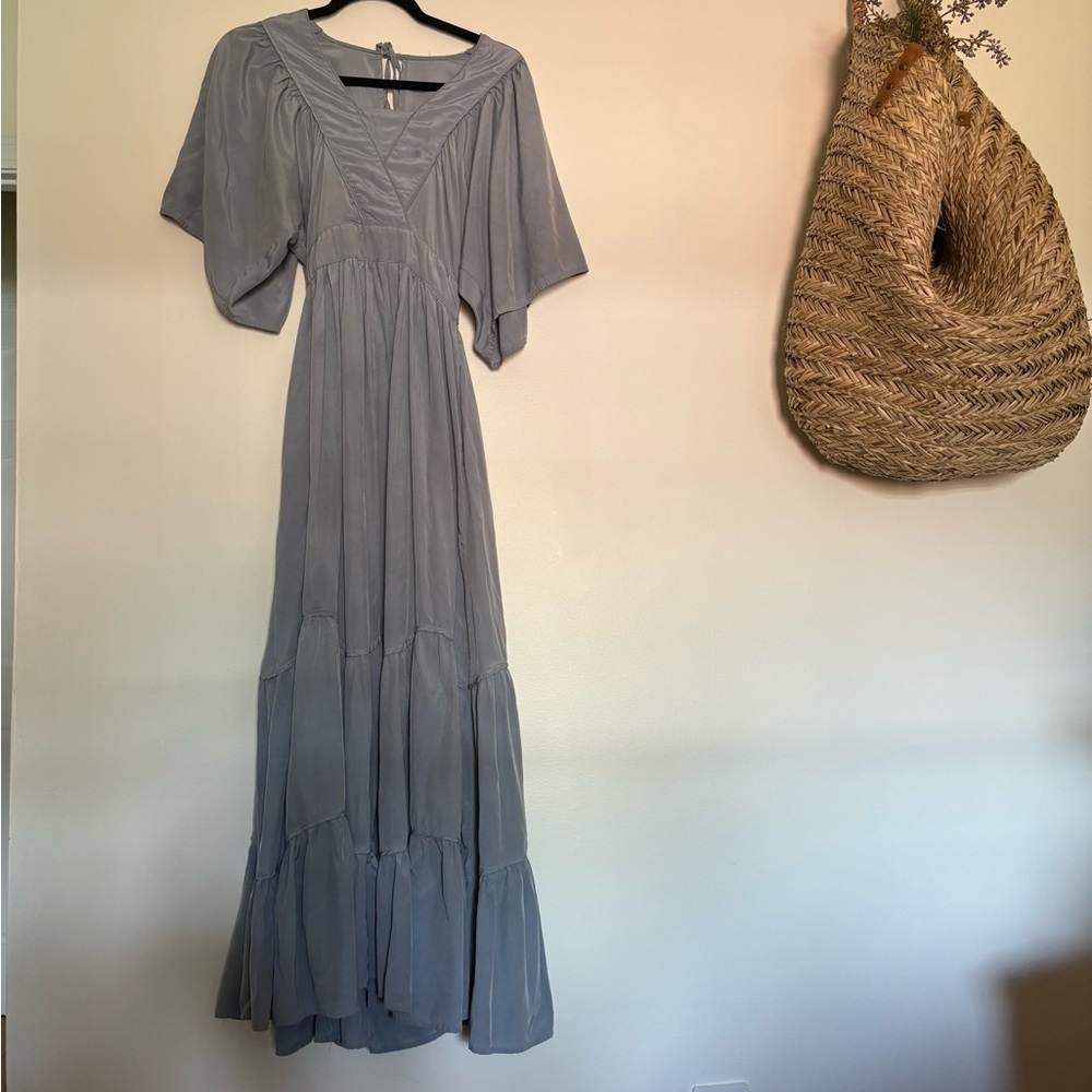 Elegant Gray Maxi Dress